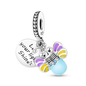 Firefly Charm, fits Pandora Charm Bracelet, S925 Silver, Firefly Jewelry